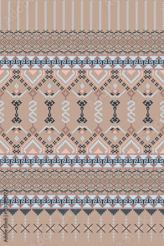 Traditional thai style fabric pattern. Vector illustration design digital file download for print, printable, wallpaper, background, decoration, backdrop, texture, textile and many projects.