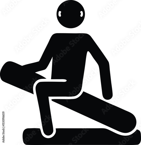 Person performing a leg press exercise on a fitness machine