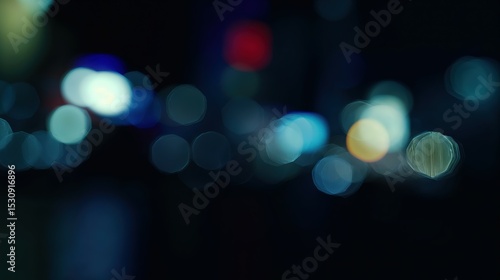 Generative AI, Abstract city bokeh lights at night