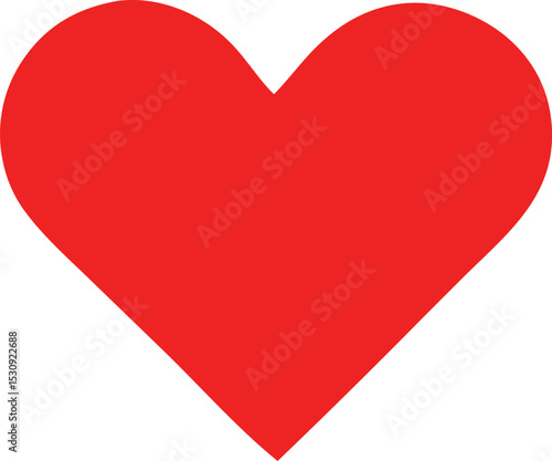 A simple red heart shape image for valentine s day or love related designs