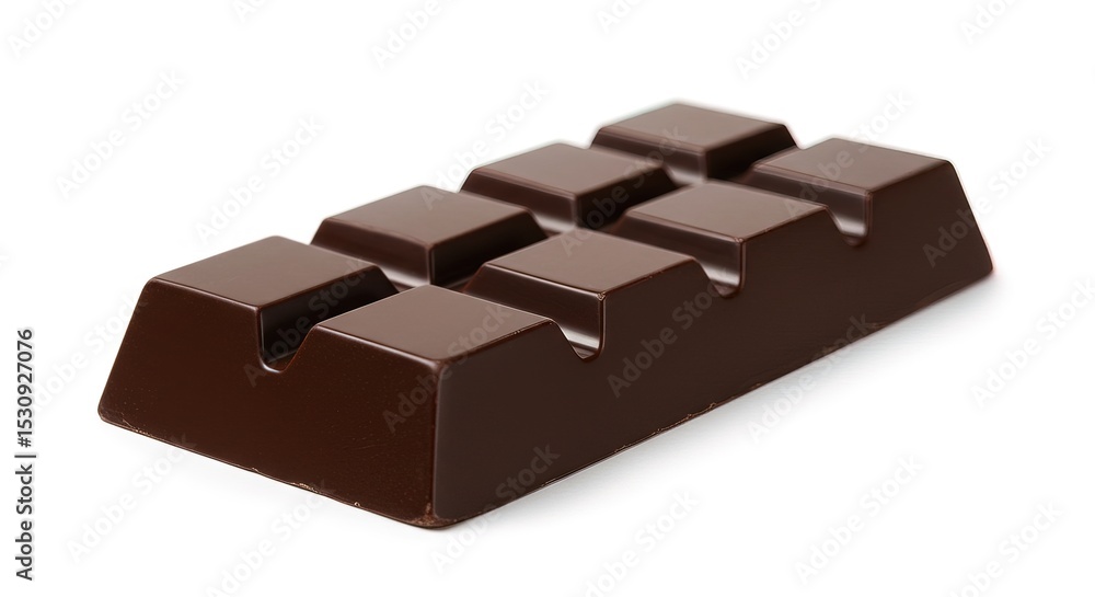Fototapeta premium A bar of dark chocolate squares