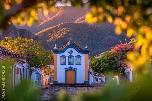 Structures of the deserted village Biribiri, Biribiri State Park, Minas Gerais, Brazil