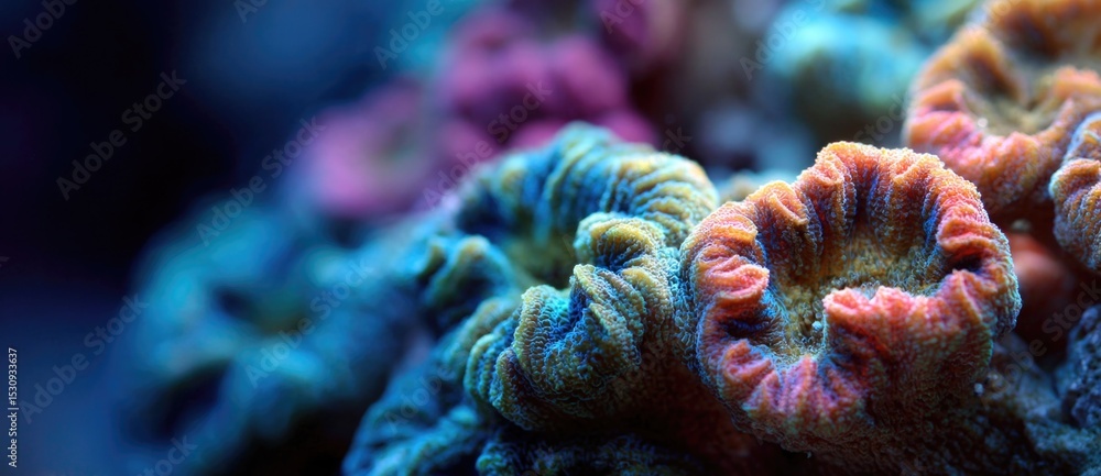 Obraz premium Vibrant coral in a colorful reef