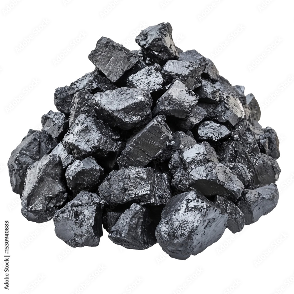 pile of coal isolated on white and transparent background. pile of coal isolated on white and transparent background.
