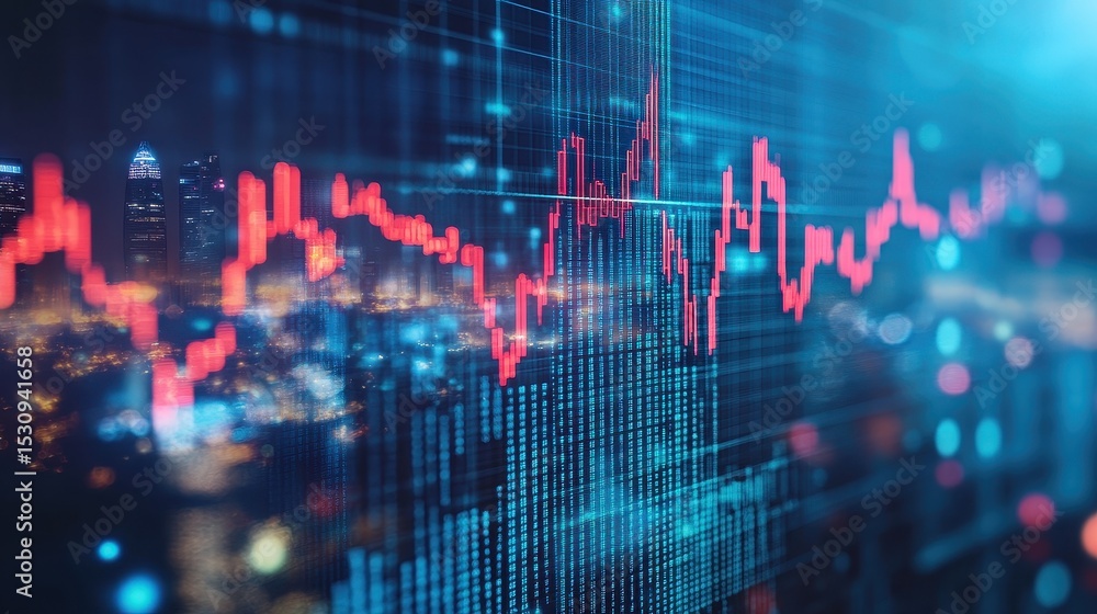 Fototapeta premium Investigate the impact of global economic events on investment markets.