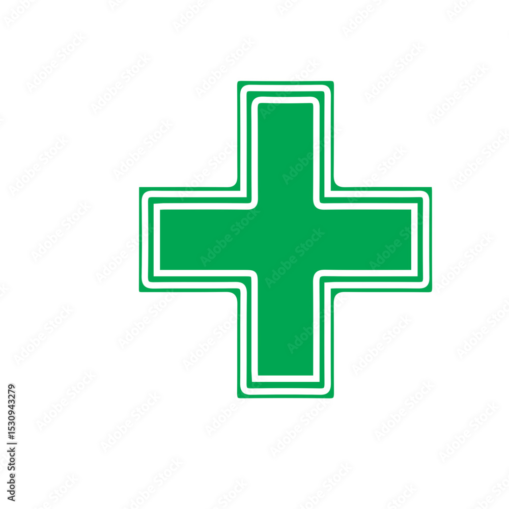 Fototapeta premium ICON GREEN CROSS