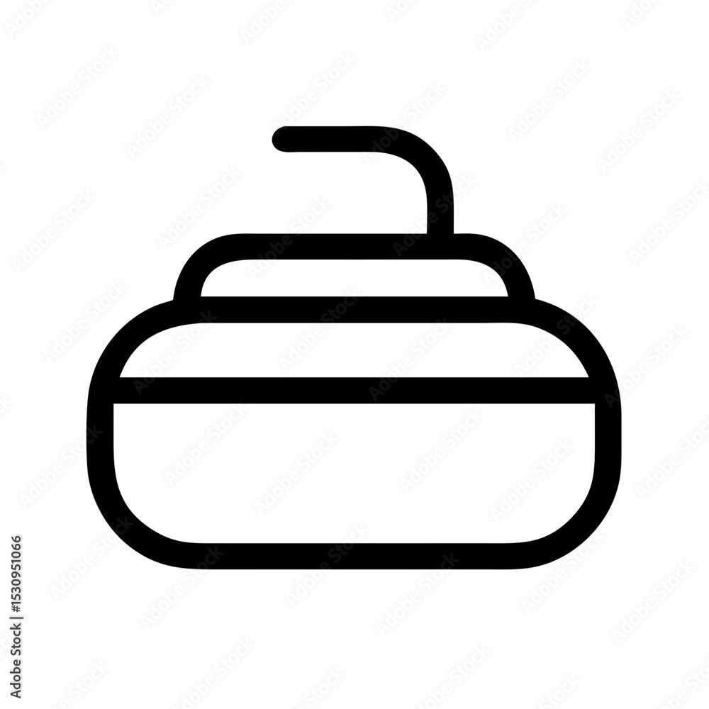 Curling Stone Outline Icon Simple outline icon of a curling stone, ideal for representing winter sports, curling events, and ice game-themed designs. Curling Stone Outline Icon Simple outline icon of a curling stone, ideal for representing winter sports, curling events, and ice game-themed designs.