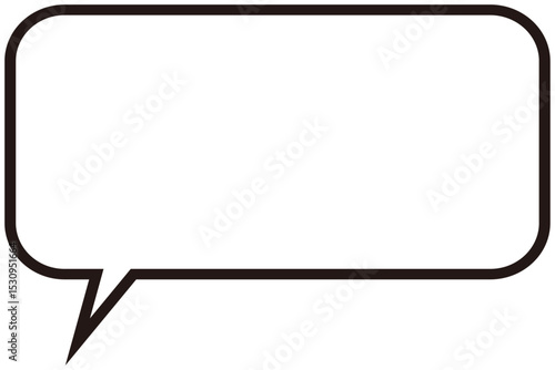 Simple Rounded Corner Speech Bubble Icon