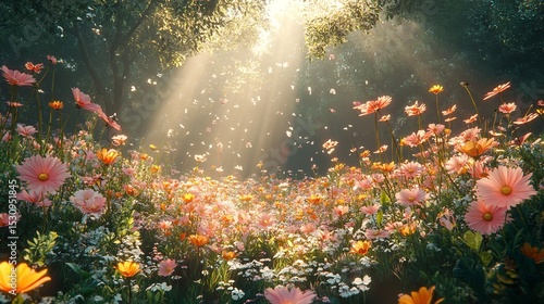 Colorful tulips in pairs, showcasing a variety of hues and elegant leaves.