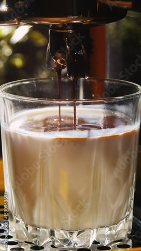 Brewing Espresso in milk - dirty coffee