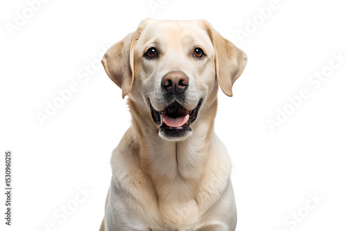 A sitting Labrador Retriever dog with a transparent background. design iluustration