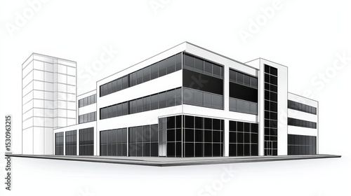 Wallpaper Mural Contemporary architectural design of a modern office building. Torontodigital.ca