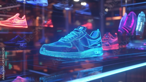 Futuristic Sneaker Display