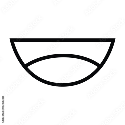 Mouth Icon Flat and Line Style