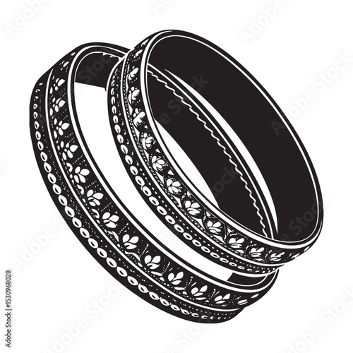 silhouette of indian bangles