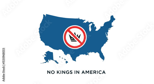 No Kings in America Political Graphic