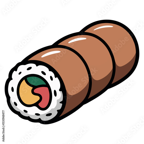 Chiko Roll vector.   Chiko Roll  vector illustration. Chiko Roll  lineart,  clipart,  Chiko Roll  black silhouette.  9.eps