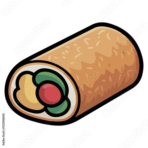 Chiko Roll vector.   Chiko Roll  vector illustration. Chiko Roll  lineart,  clipart,  Chiko Roll  black silhouette. 