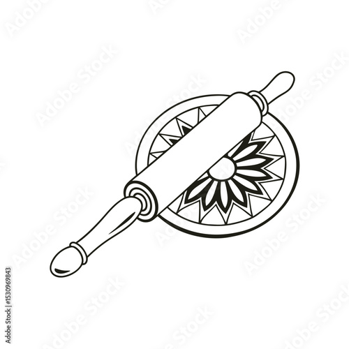 line art of indian sandalwood paste