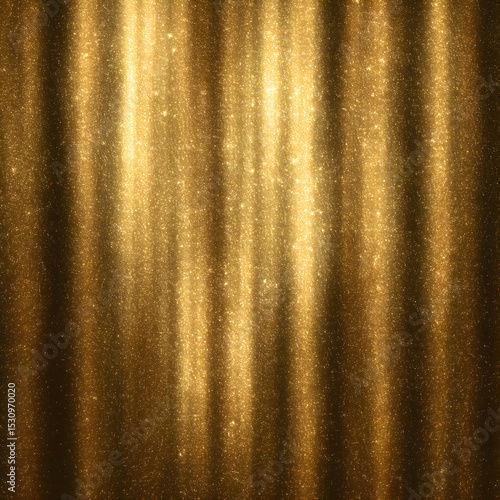A gold curtain with glitter on it