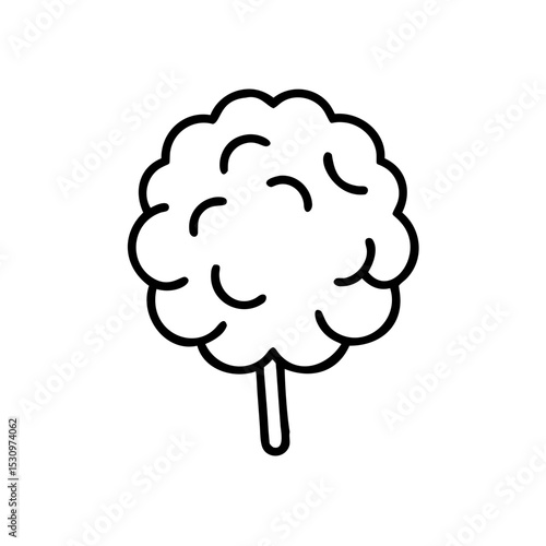 Cotton candy in line style for fun kids music festivals