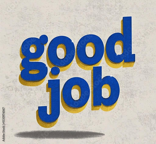 text good job illustration 