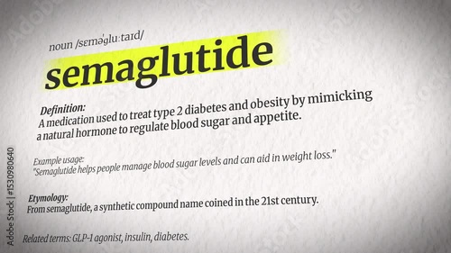 An Animation Explaining Semaglutide with a Dictionary Definition