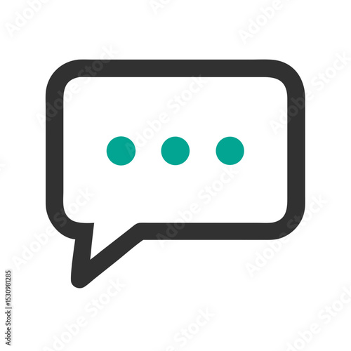 Vector illustration of chat bubble, isolated on white background