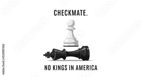 White Pawn Beats King in Protest Chess Design