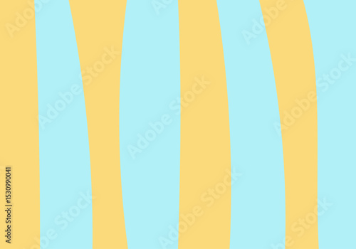 Fondo horizontal abstracto de barras deformes azul claro y naranja