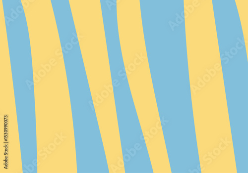 Fondo abstracto azul y amarillo de verano horizontal