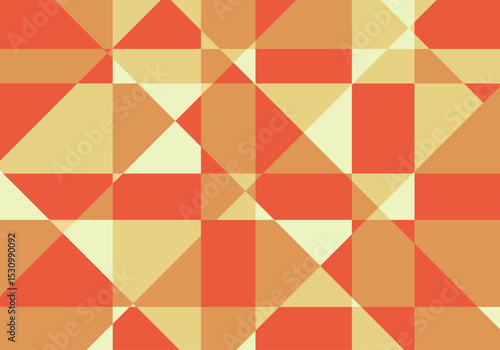 Fondo abstractos de formas geométricas naranja, roja y amarillo