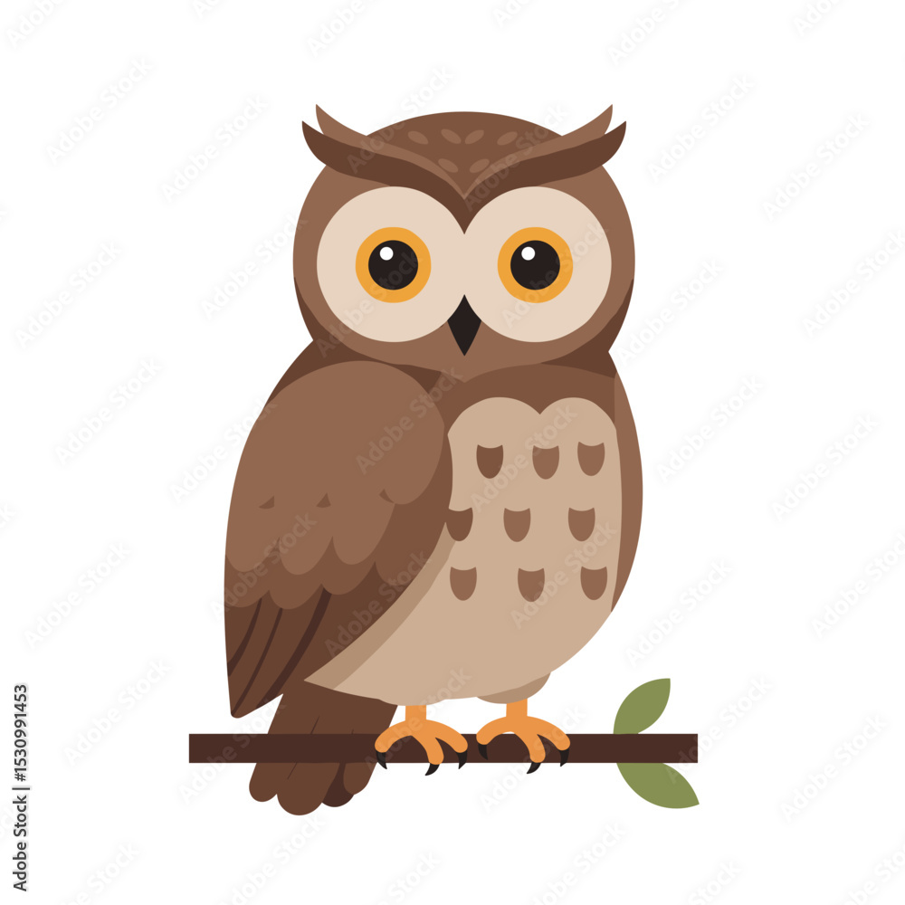 Obraz premium Cartoon Owl Illustration