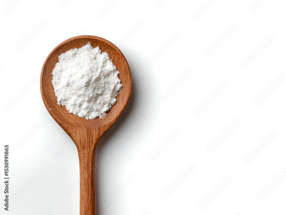 Sodium carbonate in wooden spoon, Na2CO3, soda powder isolated on white or transparent, top view 42039756 1 Sodium carbonate in wooden spoon, Na2CO3, soda powder isolated on white or transparent, top view 42039756 1