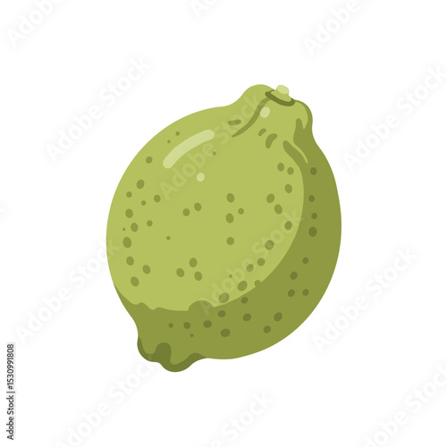 Light green, bumpy, pear-shaped fruit illustration on white background