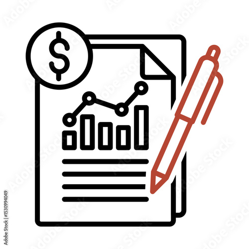 Two-tone icon of Financial manual concept