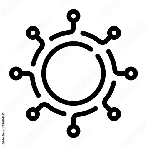 omni channel line icon