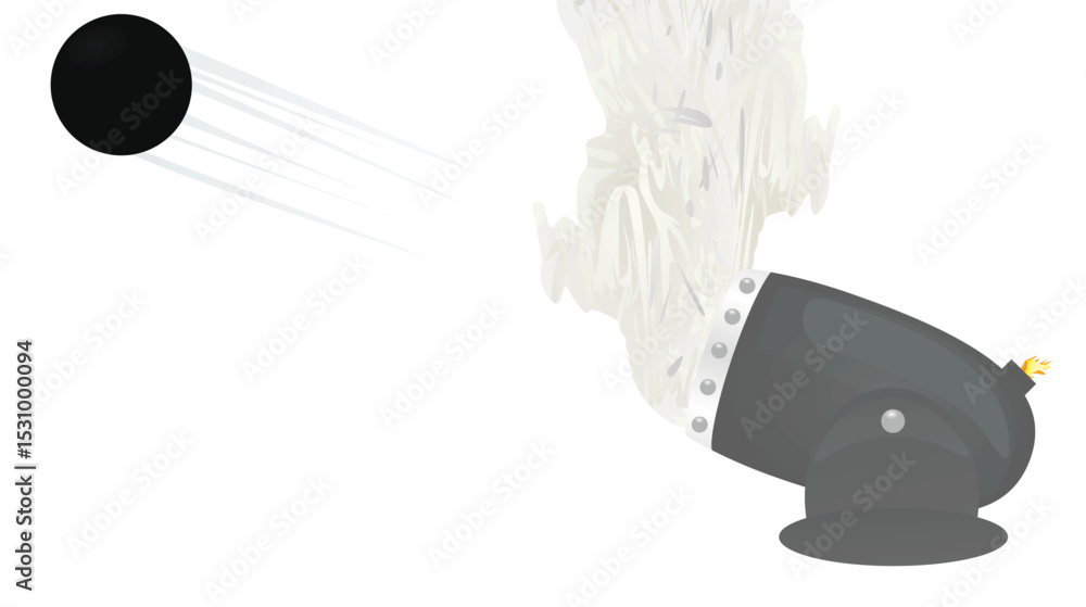Foto Retro armory cannon. vector illustration