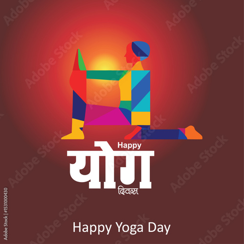 international yoga day concept yoga poses, with the words International Yoga Day written in large letters India yoga day or International yoga day background, 21 June
