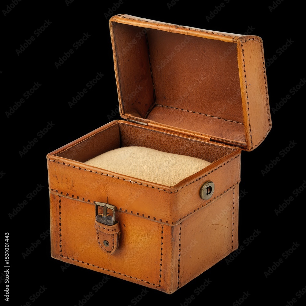Stylish square watch box featuring soft cushion holder inside, crafted from high quality leather. This elegant storage solution is perfect for keeping timepieces safe and organized Stylish square watch box featuring soft cushion holder inside, crafted from high quality leather. This elegant storage solution is perfect for keeping timepieces safe and organized