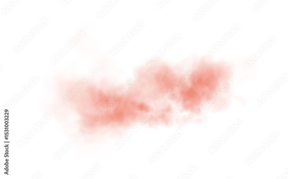 Fototapeta premium Delicate red haze resembling magical dust, gently dispersed in the air.