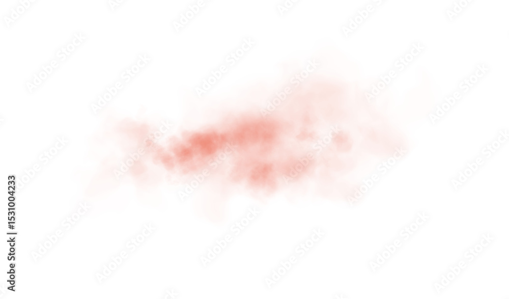 Fototapeta premium Delicate red haze resembling magical dust, gently dispersed in the air.