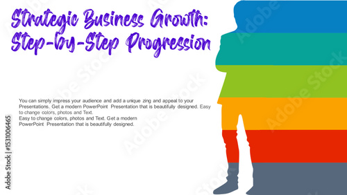 SVG_businessman_silhouette_layered_infographic_vector_presentation. Strategic Business Growth: Step-by-Step Progression. Fully editable vector SVG file compatible with PowerPoint.