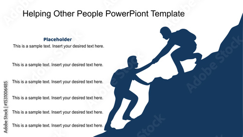 SVG_Empowering Others Through Support and Teamwork. Fully editable vector SVG file compatible with PowerPoint, Illustrator, and most vector-based applications.