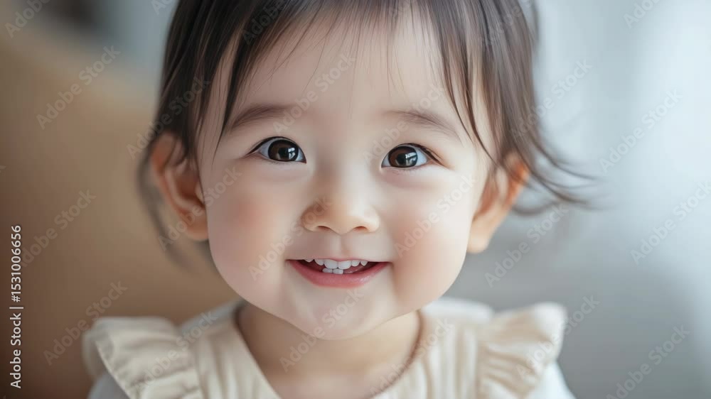 Adorable infant with bright eyes and dimpled cheeks. Adorable infant with bright eyes and dimpled cheeks.