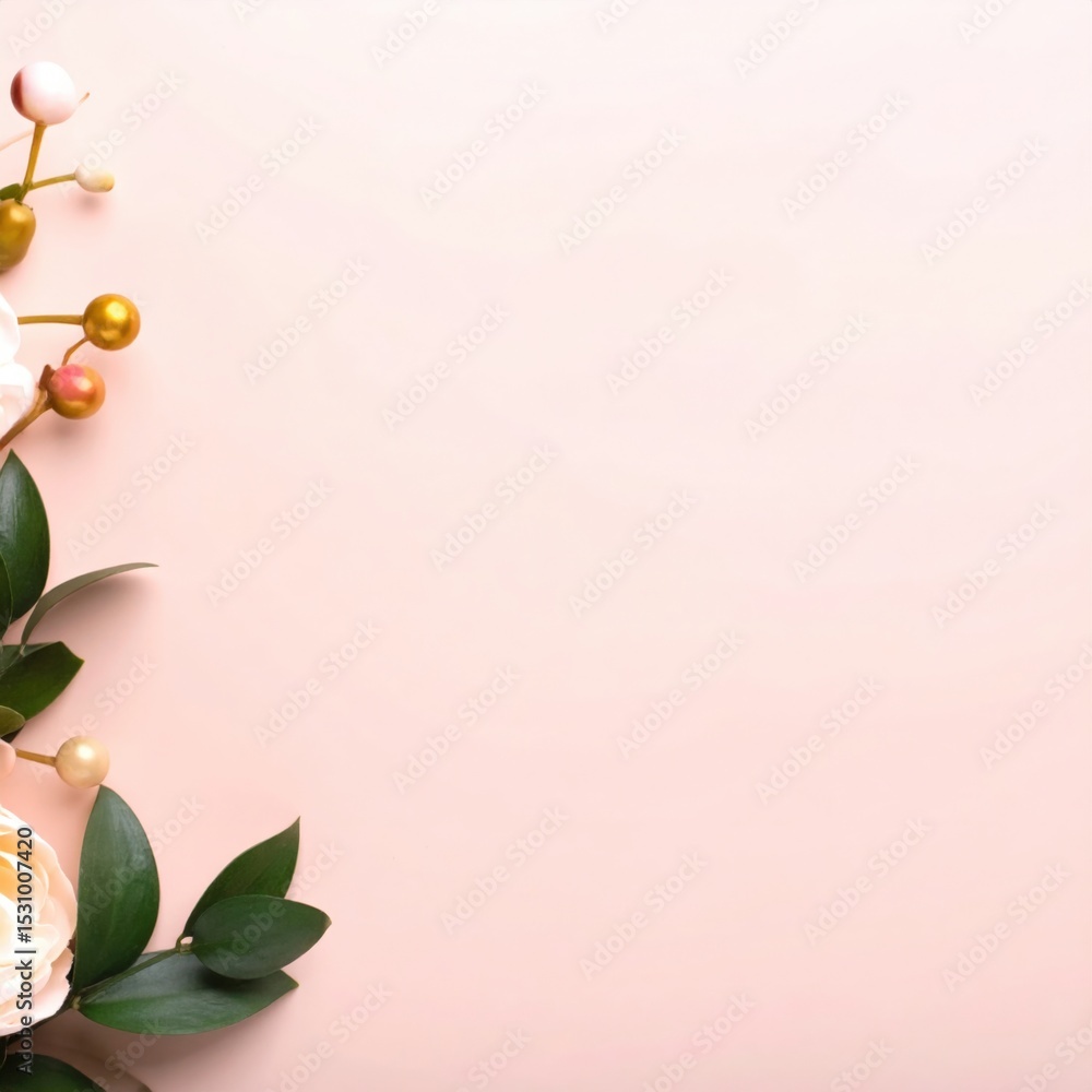 Fototapeta premium Floral arrangement workshop studio image soft lighting close-up creative design inspiration