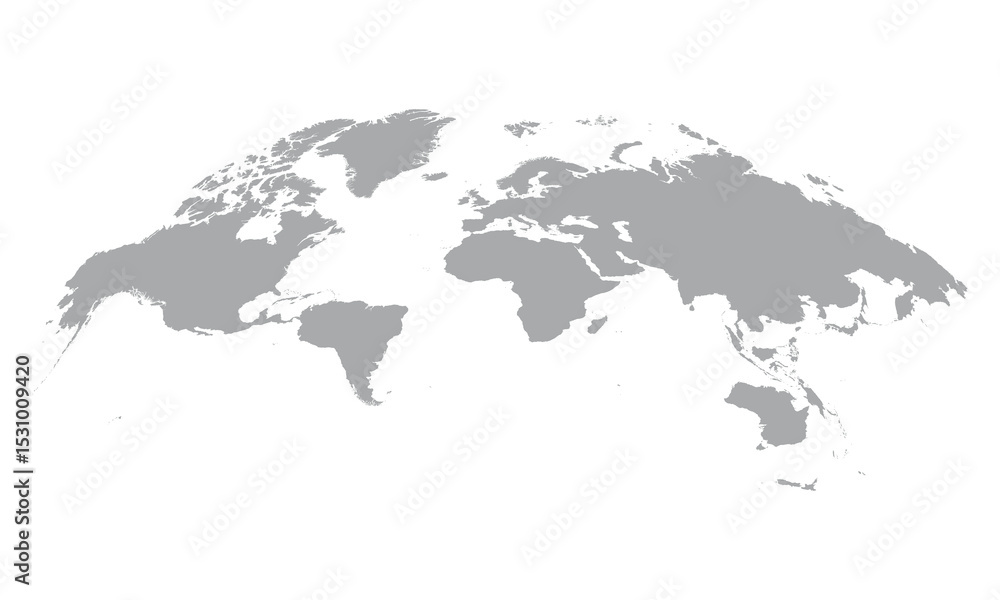 Fototapeta premium World map on white background.