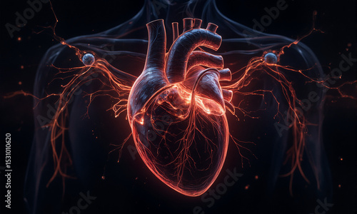 A highly detailed image of an anatomy