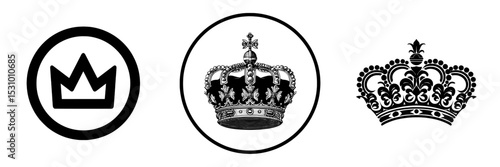 The crown symbol is depicted in black and isolated on a white background, my dear