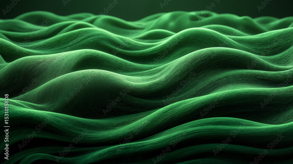 Fototapeta premium A mesmerizing green wave pattern end
